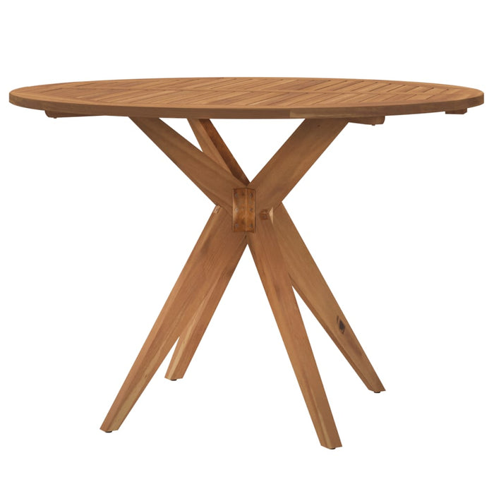 Tavolo da Giardino Rotondo Ø110x75cm in Legno Massello Acacia 367835