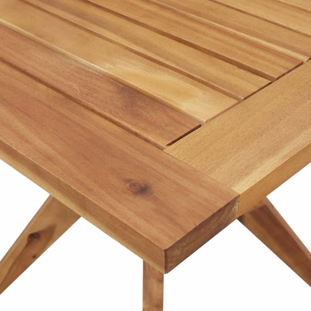 Tavolo da Giardino Quadrato 110x110x75 cm Legno Massello Acacia 367837