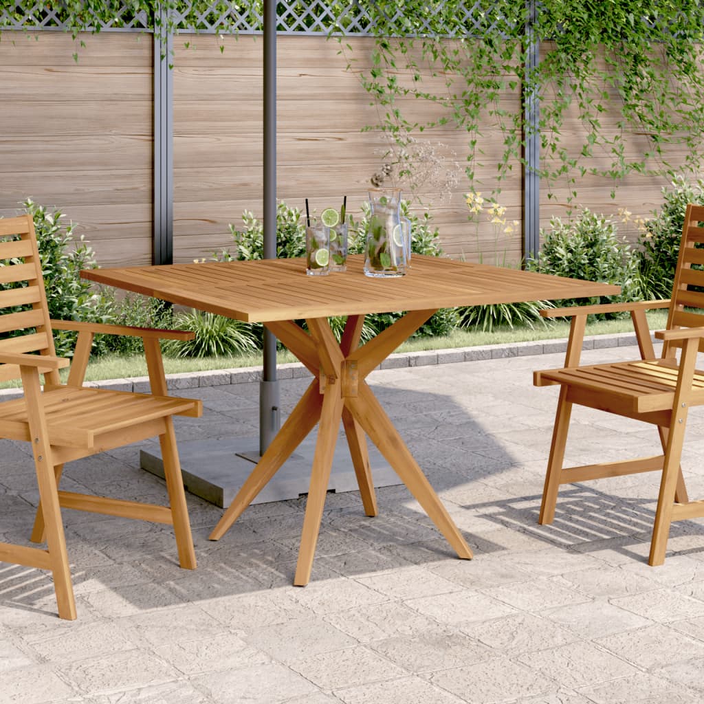 Tavolo da Giardino Quadrato 110x110x75 cm Legno Massello Acacia 367837