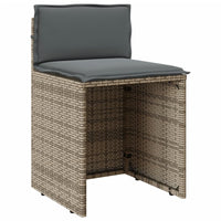 Set da Bistrò 3 pz con Cuscini Grigio in Polyrattan 4003871