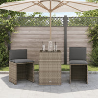 Set da Bistrò 3 pz con Cuscini Beige in Polyrattan 4003872