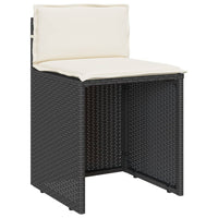 Set da Bistrò 3 pz con Cuscini Nero in Polyrattan 4003875