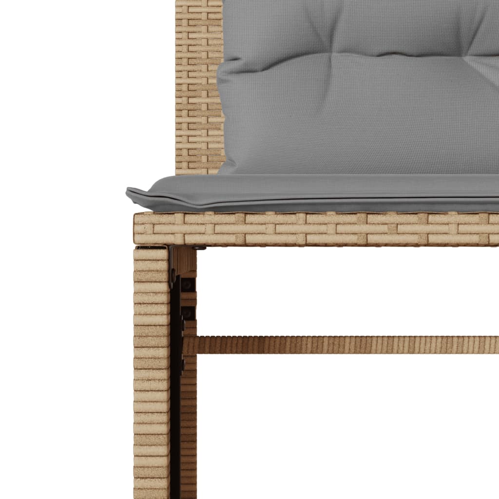 Set Divano da Giardino 4 pz con Cuscini Beige in Polyrattan 4003881