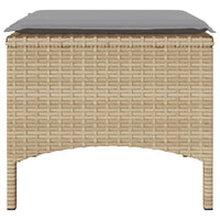 Divano Giardino 2 Posti con Tavolo e Sgabelli Beige Polyrattan 4003893