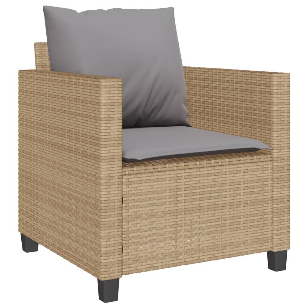 Set da Bistrò 3 pz con Cuscini Beige in Polyrattan 4003899