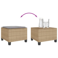 Set da Bistrò 3 pz con Cuscini Beige in Polyrattan 4003899