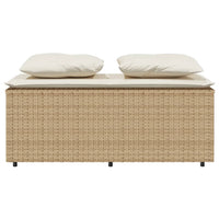 Set da Pranzo da Giardino 3 pz con Cuscini Beige in Polyrattan 4003906