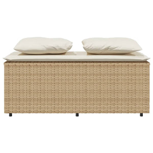 Set da Pranzo da Giardino 3 pz con Cuscini Beige in Polyrattan 4003906