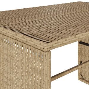 Set da Pranzo da Giardino 3 pz con Cuscini Beige in Polyrattan 4003906