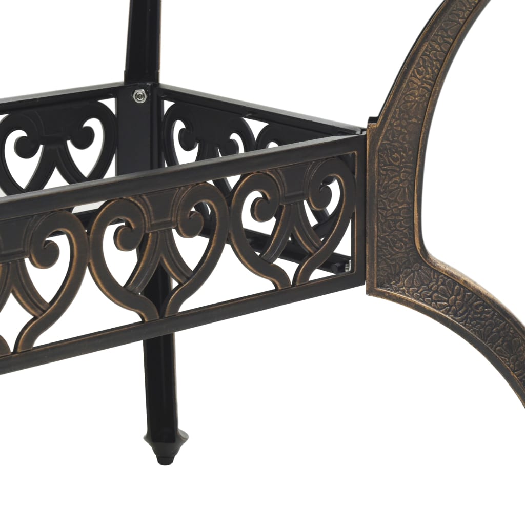 Tavolo da Giardino Bronzo 150x90x72 cm in Alluminio Pressofuso 4002803