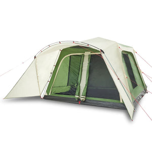 Tenda Familiare con Portico 9 Persone Verde a Rilascio Rapido 4004213