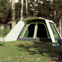 Tenda Familiare con Portico 9 Persone Verde a Rilascio Rapido 4004213