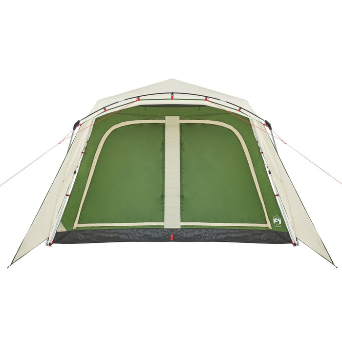 Tenda Familiare con Portico 9 Persone Verde a Rilascio Rapido 4004213