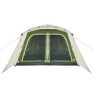 Tenda Familiare con Portico 9 Persone Verde a Rilascio Rapido 4004213