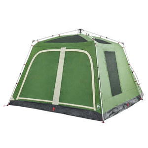 Tenda Familiare con Portico 9 Persone Verde a Rilascio Rapido 4004213