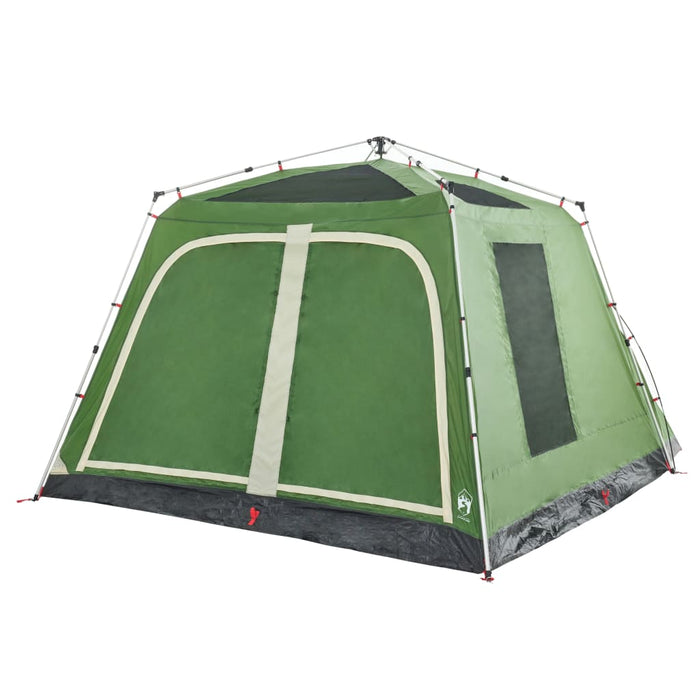 Tenda Familiare con Portico 9 Persone Verde a Rilascio Rapido 4004213