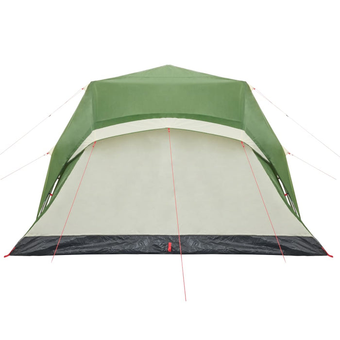 Tenda Familiare con Portico 9 Persone Verde a Rilascio Rapido 4004213