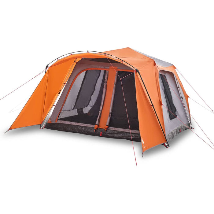 Tenda Famiglia Portico 9 Pers. Grigio Arancione Rilascio Rapido 4004215