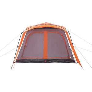 Tenda Famiglia Portico 9 Pers. Grigio Arancione Rilascio Rapido 4004215