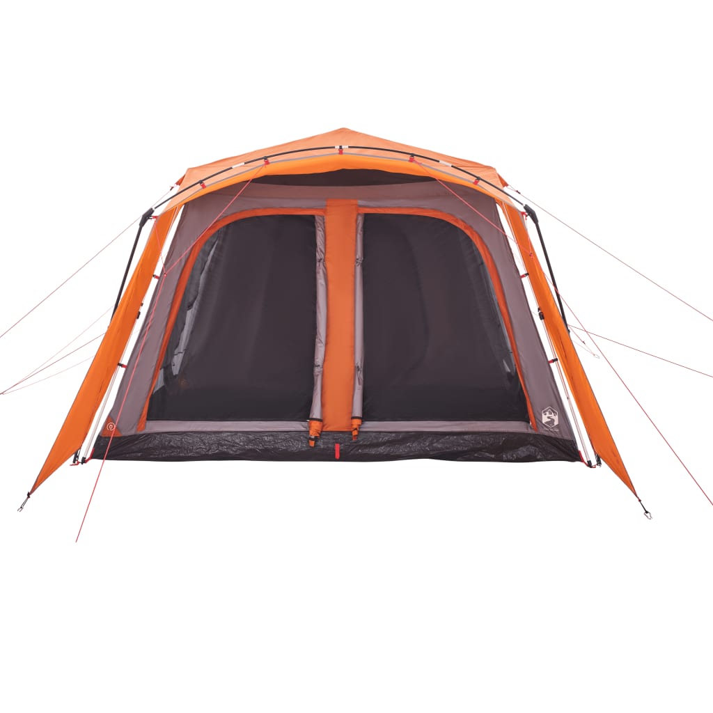 Tenda Famiglia Portico 9 Pers. Grigio Arancione Rilascio Rapido 4004215