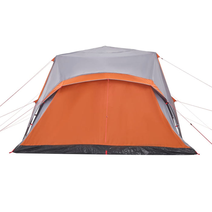 Tenda Famiglia Portico 9 Pers. Grigio Arancione Rilascio Rapido 4004215