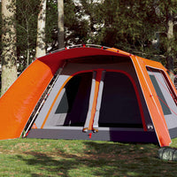 Tenda Famiglia Portico 9 Pers. Grigio Arancione Rilascio Rapido 4004215