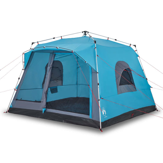 Tenda Familiare Cabina 7 Persone Blu a Rilascio Rapido 4004217