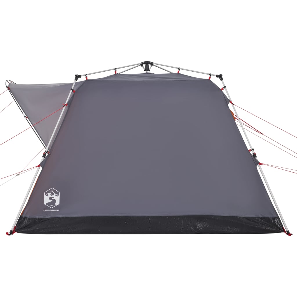 Tenda Campeggio Cabina 4 Pers. Grigio Arancione Rilascio Rapido 4004221