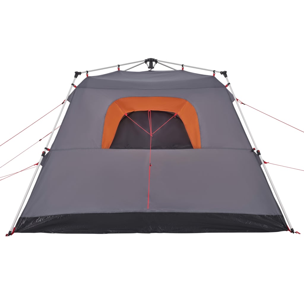 Tenda Campeggio Cabina 4 Pers. Grigio Arancione Rilascio Rapido 4004221