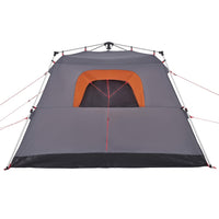 Tenda Campeggio Cabina 4 Pers. Grigio Arancione Rilascio Rapido 4004221