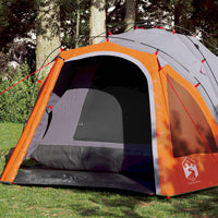 Tenda a Cupola 3 Persone Grigio e Arancione a Rilascio Rapido 4004224