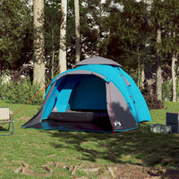 Tenda a Cupola da Campeggio 3 Persone Blu a Rilascio Rapido 4004227