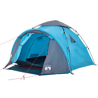 Tenda a Cupola da Campeggio 3 Persone Blu a Rilascio Rapido 4004227