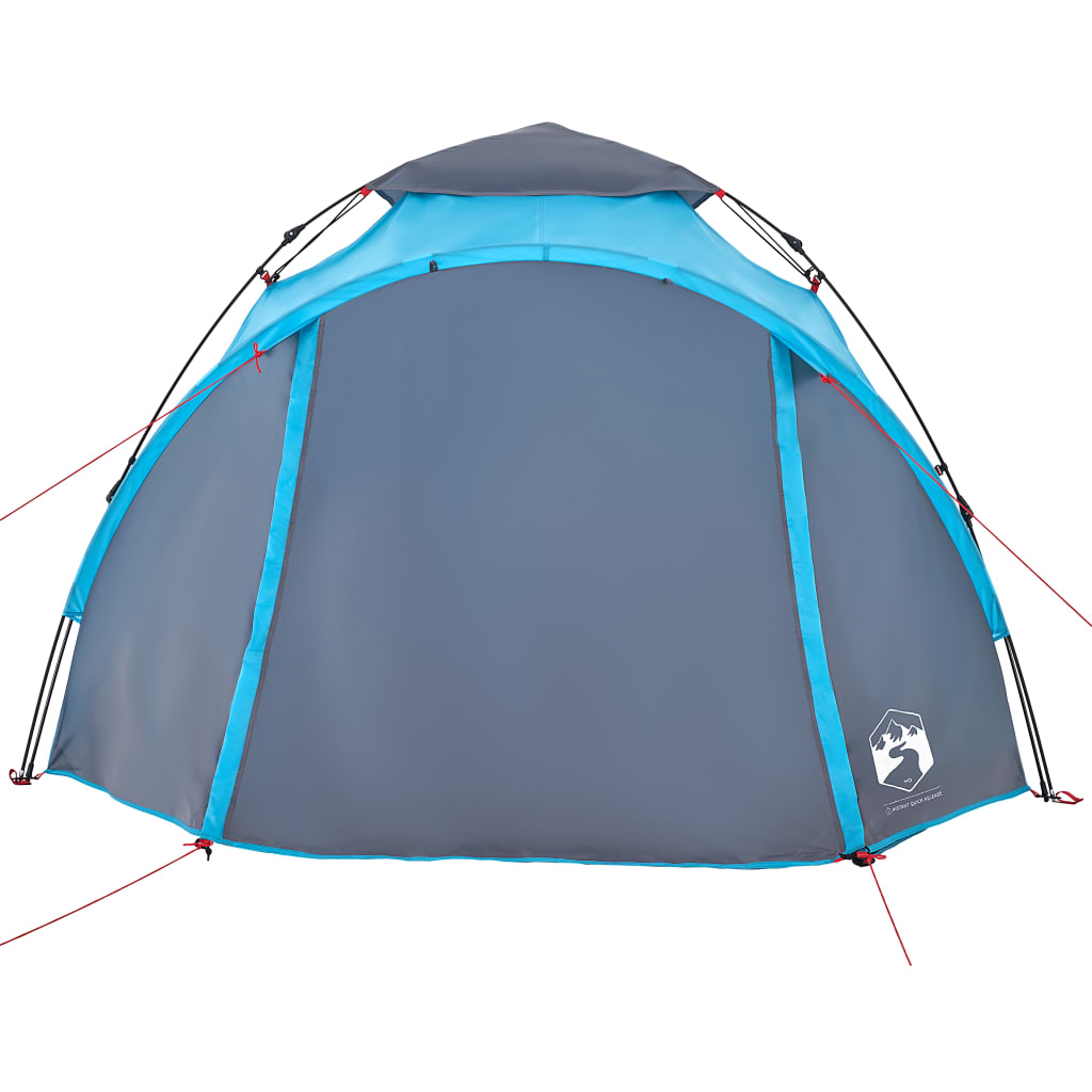 Tenda a Cupola da Campeggio 3 Persone Blu a Rilascio Rapido 4004227