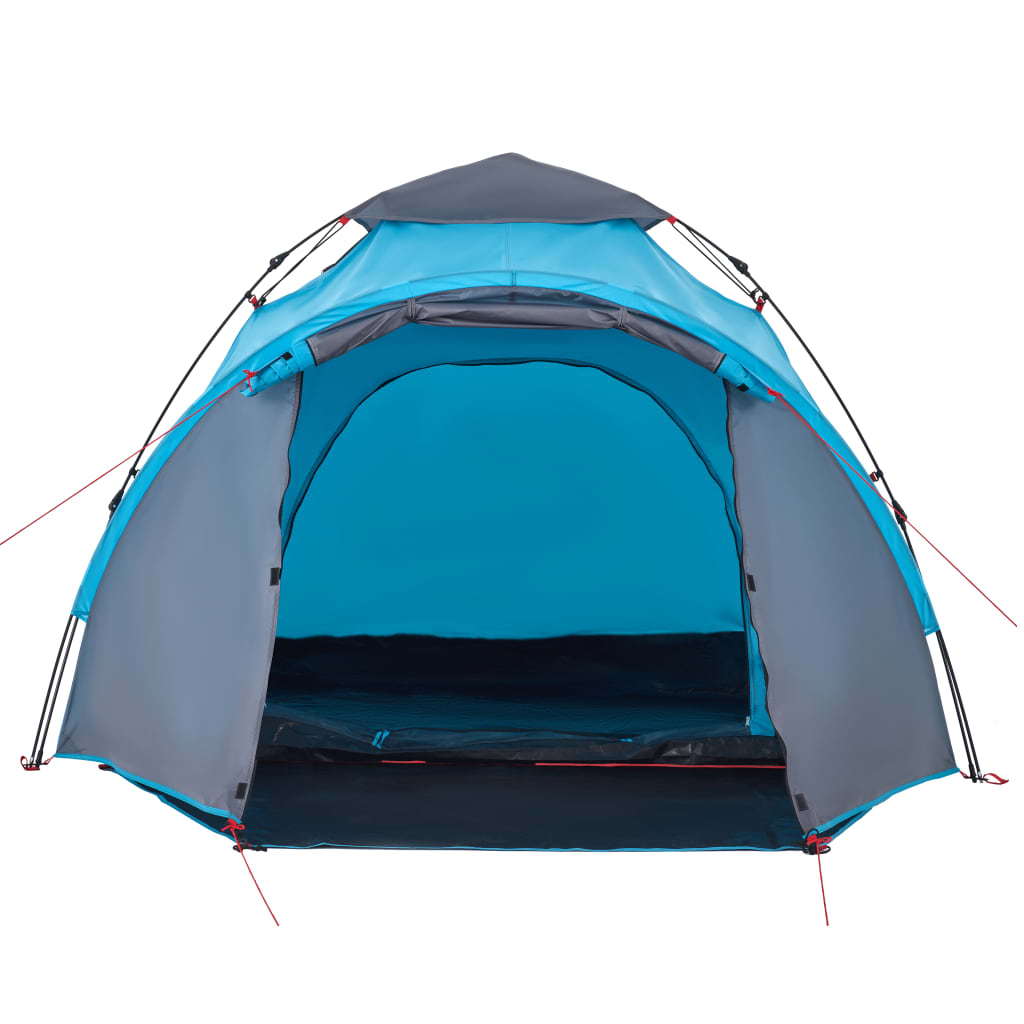 Tenda a Cupola da Campeggio 3 Persone Blu a Rilascio Rapido 4004227