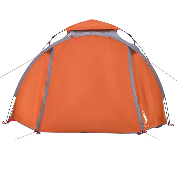 Tenda a Cupola 3 Persone Grigio e Arancione a Rilascio Rapido 4004228