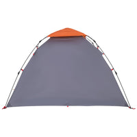 Tenda a Cupola 3 Persone Grigio e Arancione a Rilascio Rapido 4004228