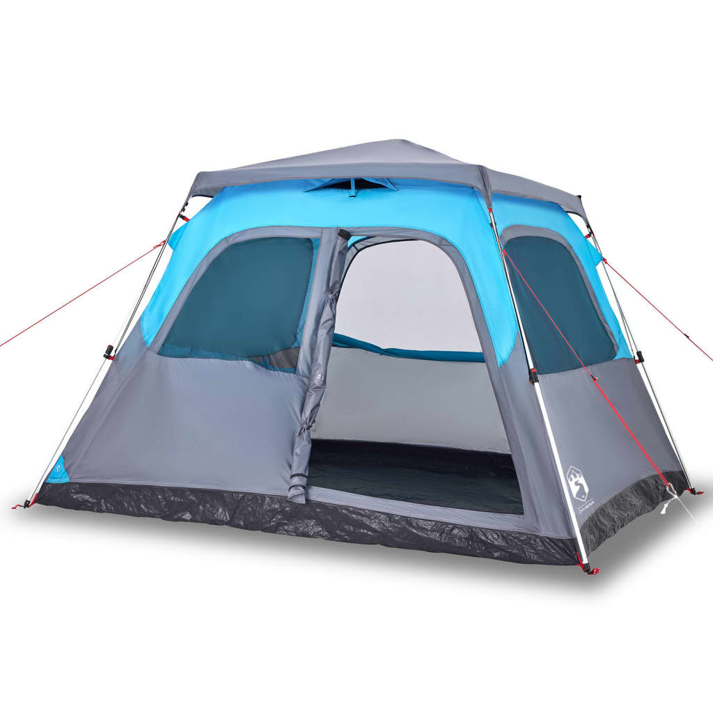 Tenda Familiare a Cupola 6 Persone Blu a Rilascio Rapido 4004234