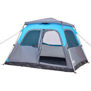 Tenda Familiare a Cupola 6 Persone Blu a Rilascio Rapido 4004234