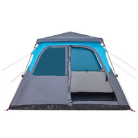 Tenda Familiare a Cupola 6 Persone Blu a Rilascio Rapido 4004234