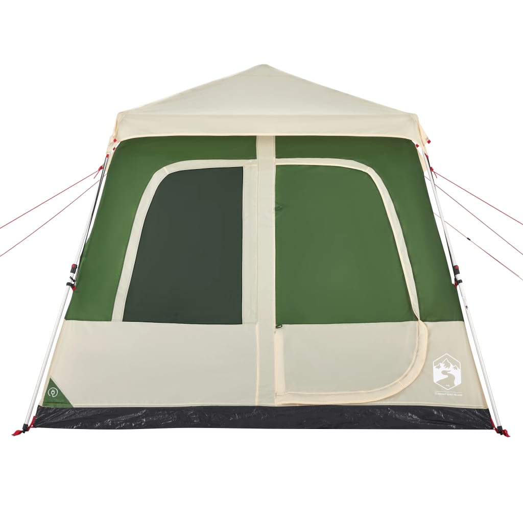 Tenda Familiare a Cupola 8 Persone Verde a Rilascio Rapido 4004236