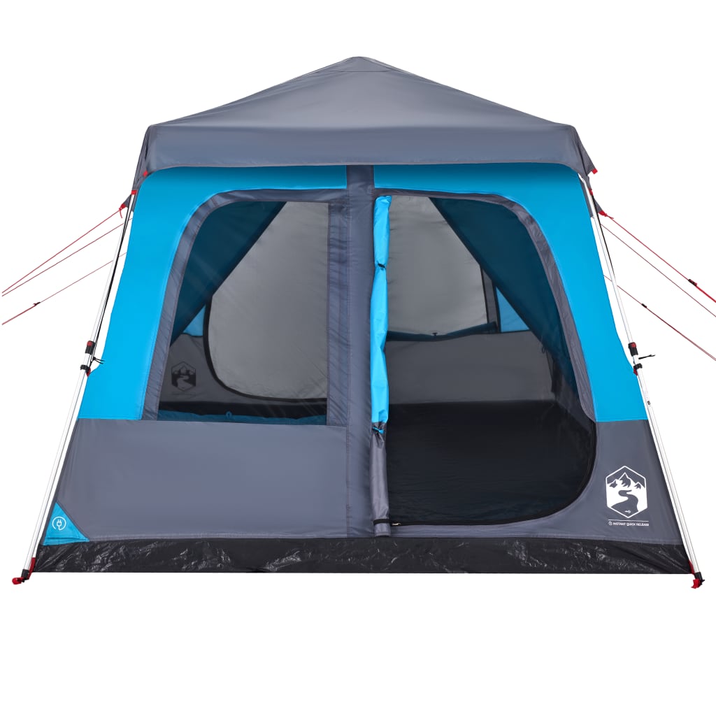 Tenda Familiare a Cupola 8 Persone Blu a Rilascio Rapido 4004237