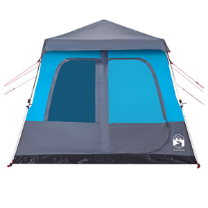 Tenda Familiare a Cupola 8 Persone Blu a Rilascio Rapido 4004237