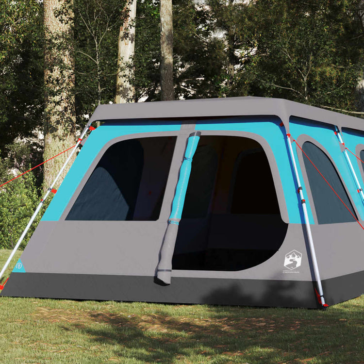 Tenda Familiare a Cupola 8 Persone Blu a Rilascio Rapido 4004237