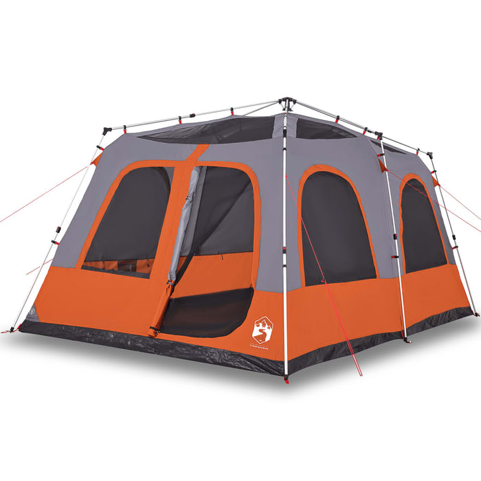 Tenda a Cupola 8 Persone Grigio e Arancione a Rilascio Rapido 4004238