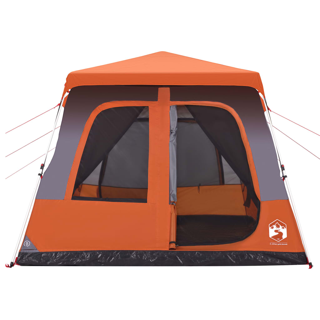 Tenda a Cupola 8 Persone Grigio e Arancione a Rilascio Rapido 4004238