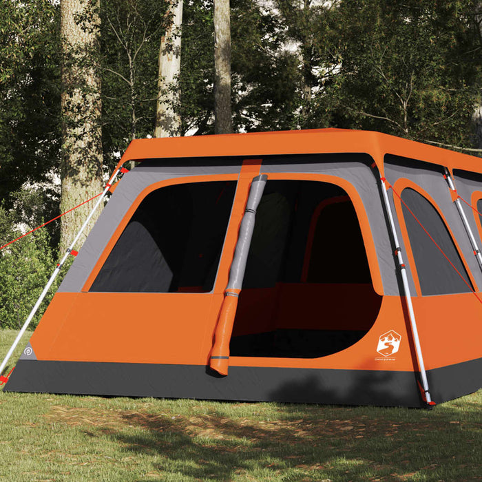 Tenda a Cupola 8 Persone Grigio e Arancione a Rilascio Rapido 4004238