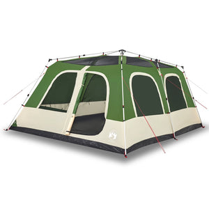 Tenda Familiare a Cupola 10 Persone Verde a Rilascio Rapido 4004239