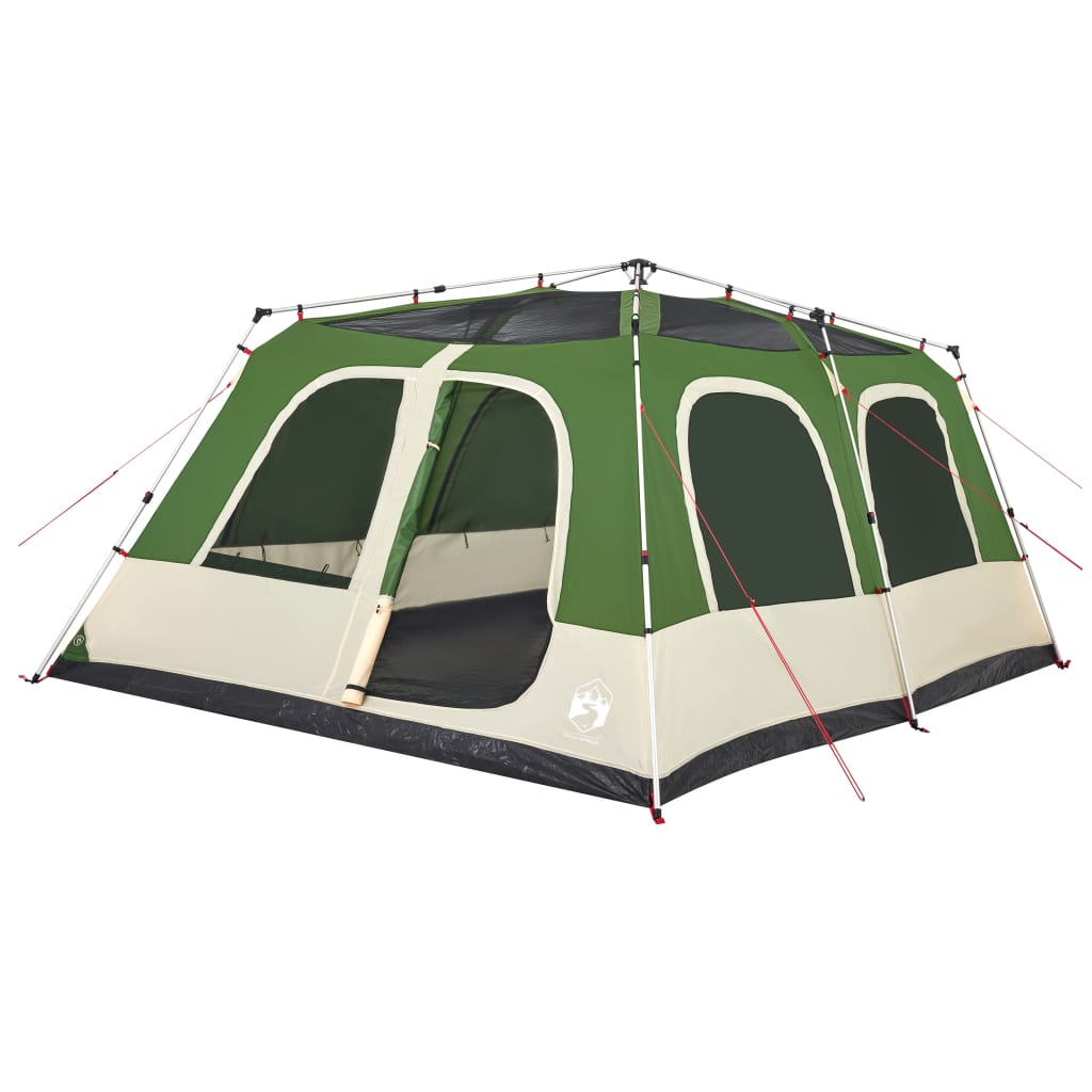 Tenda Familiare a Cupola 10 Persone Verde a Rilascio Rapido 4004239