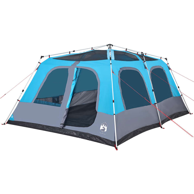 Tenda Familiare a Cupola 10 Persone Blu a Rilascio Rapido 4004240